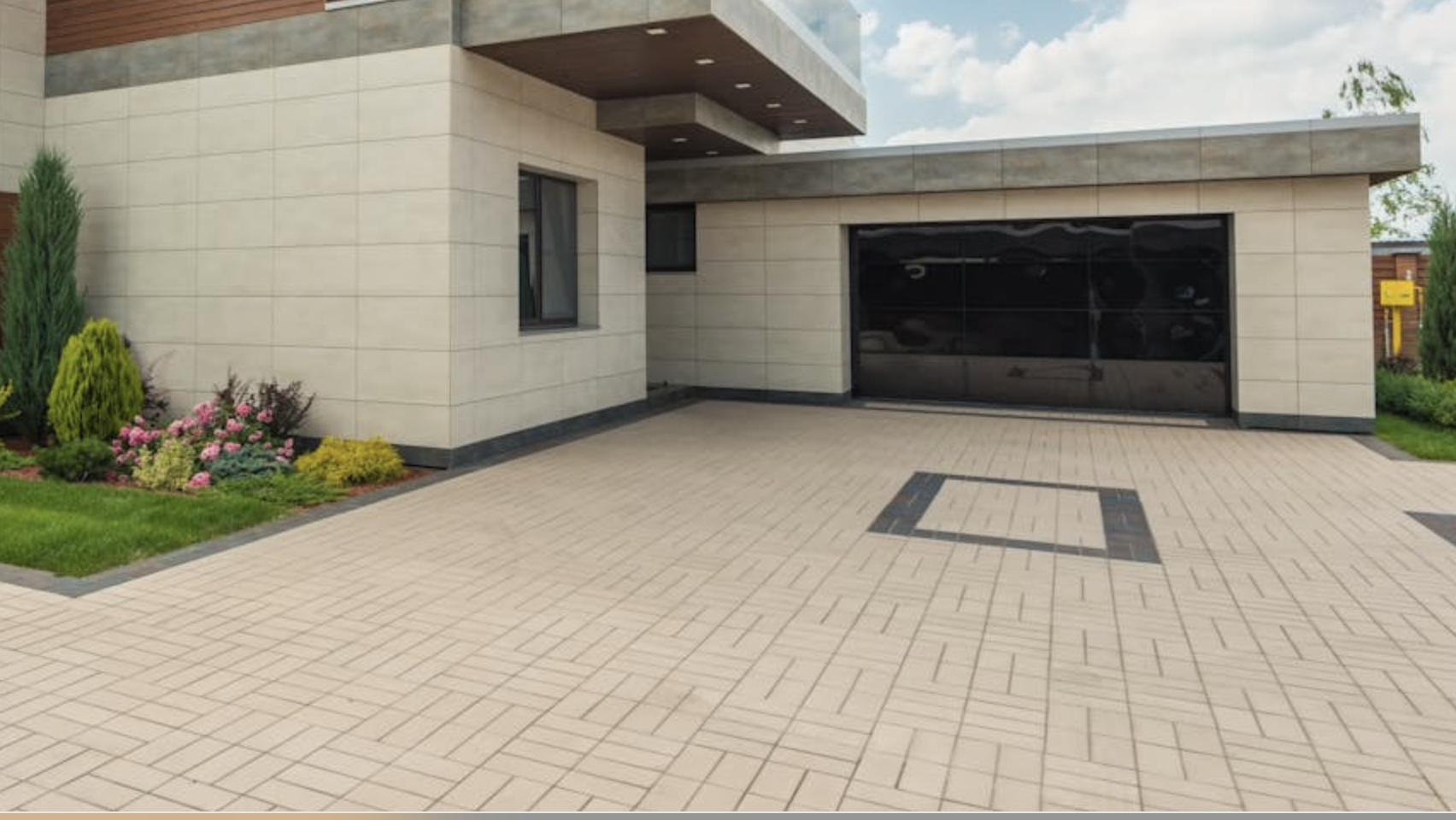 New concrete driveway installation in Clarksville, TN with broom finish