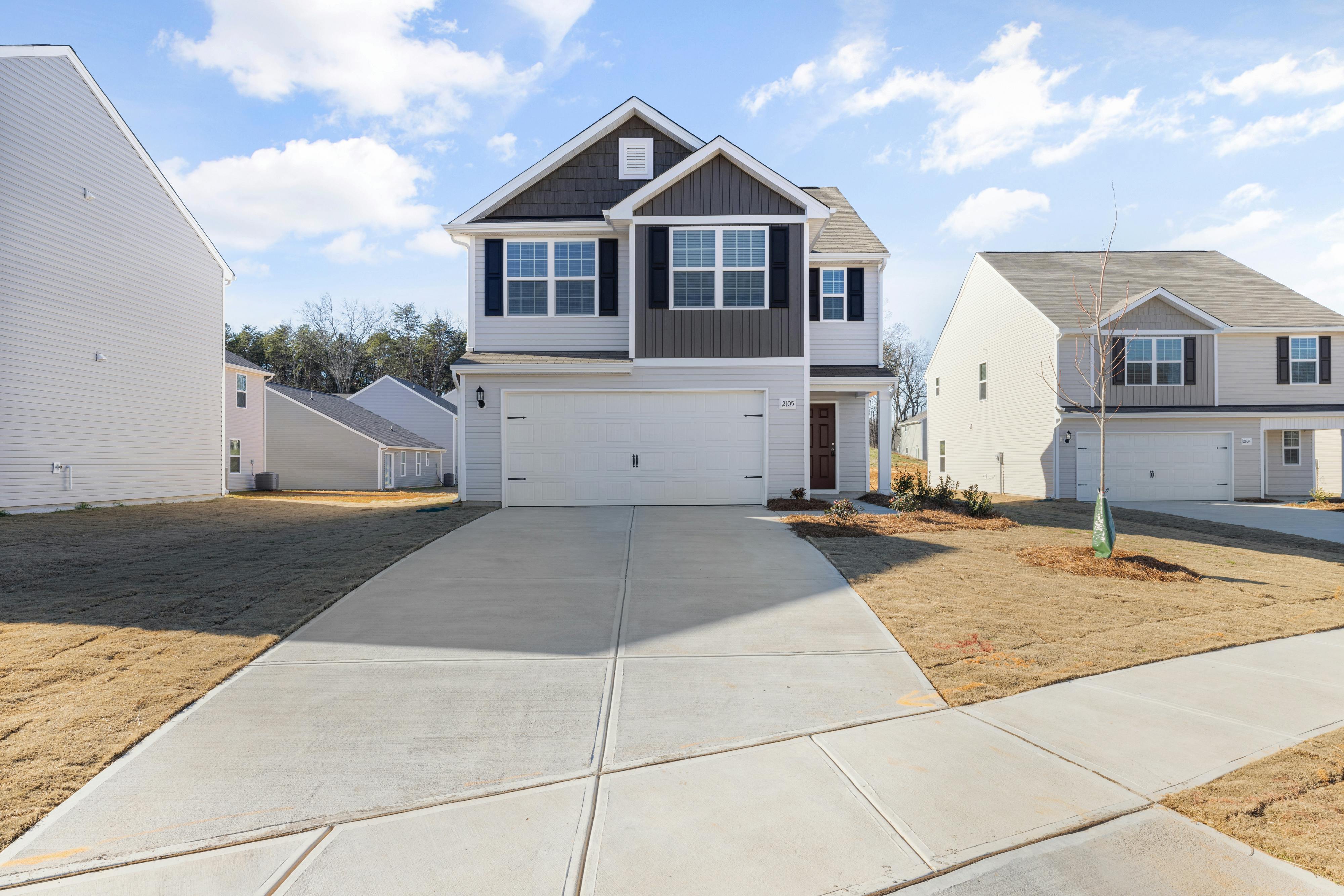 New concrete sidewalk installation in Clarksville, TN residential neighborhood