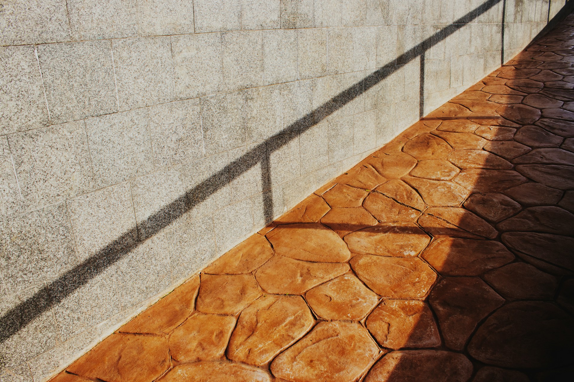 Stamped concrete with slate pattern and color stain in Clarksville, TN